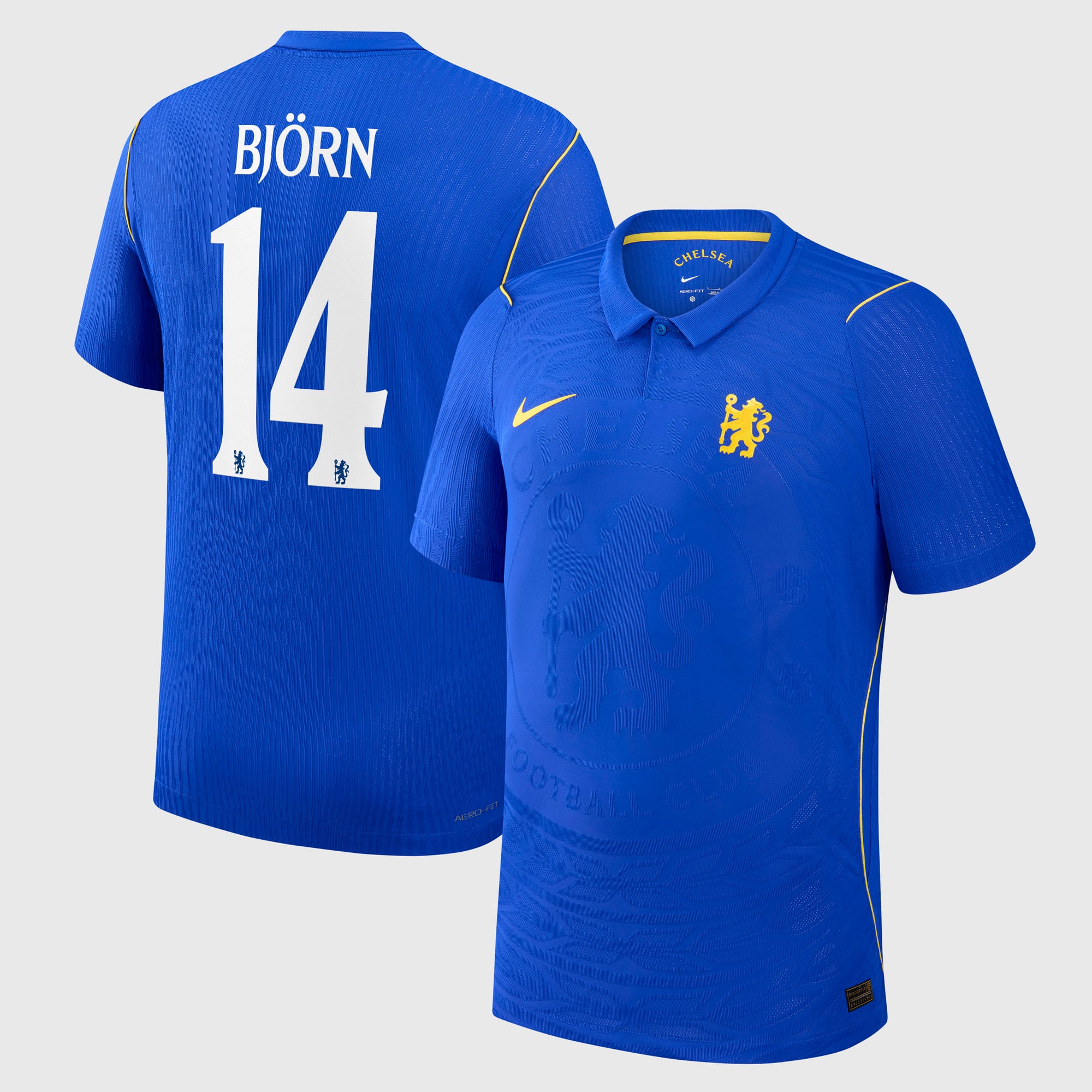 Camiseta Nike Aero-FIT Match de la primera equipación del Chelsea Copa 2026/27 con dorsal Björn 14