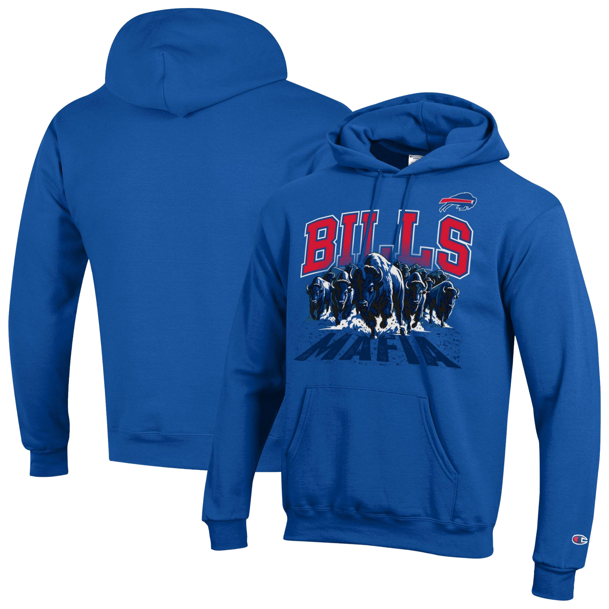 Men's Champion  Royal Buffalo Bills Eco Powerblend Hoodie