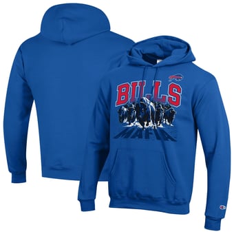 Men's Champion  Royal Buffalo Bills Eco Powerblend Hoodie