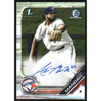 2019 Bowman Chrome Draft Autographs #CDAAM Alek Manoah
