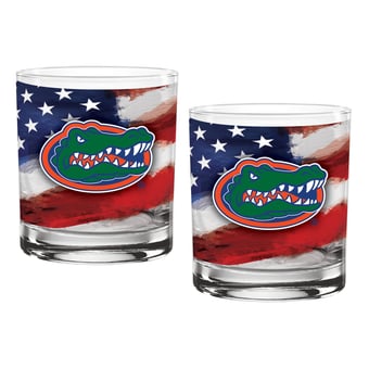 Florida Gators  Two-Pack 14oz. Americana Rocks Glass Set