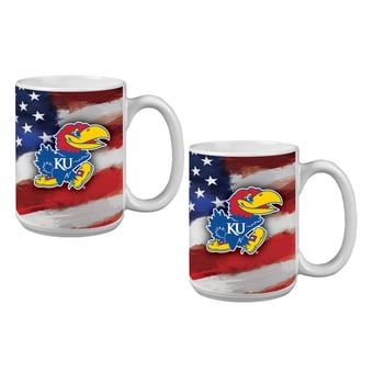Kansas Jayhawks  Two-Pack 15oz. Americana Mug Set