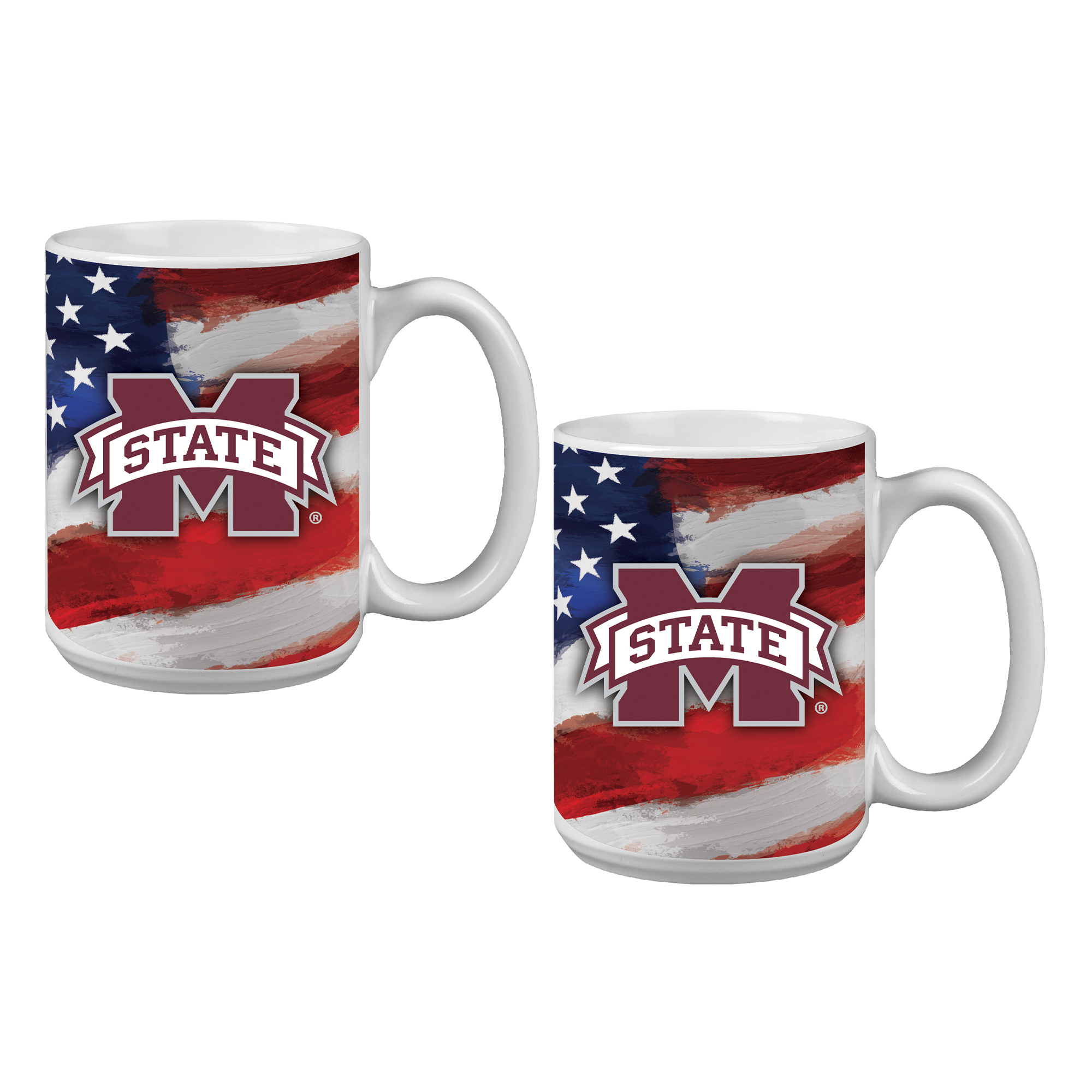 Mississippi State Bulldogs  Two-Pack 15oz. Americana Mug Set