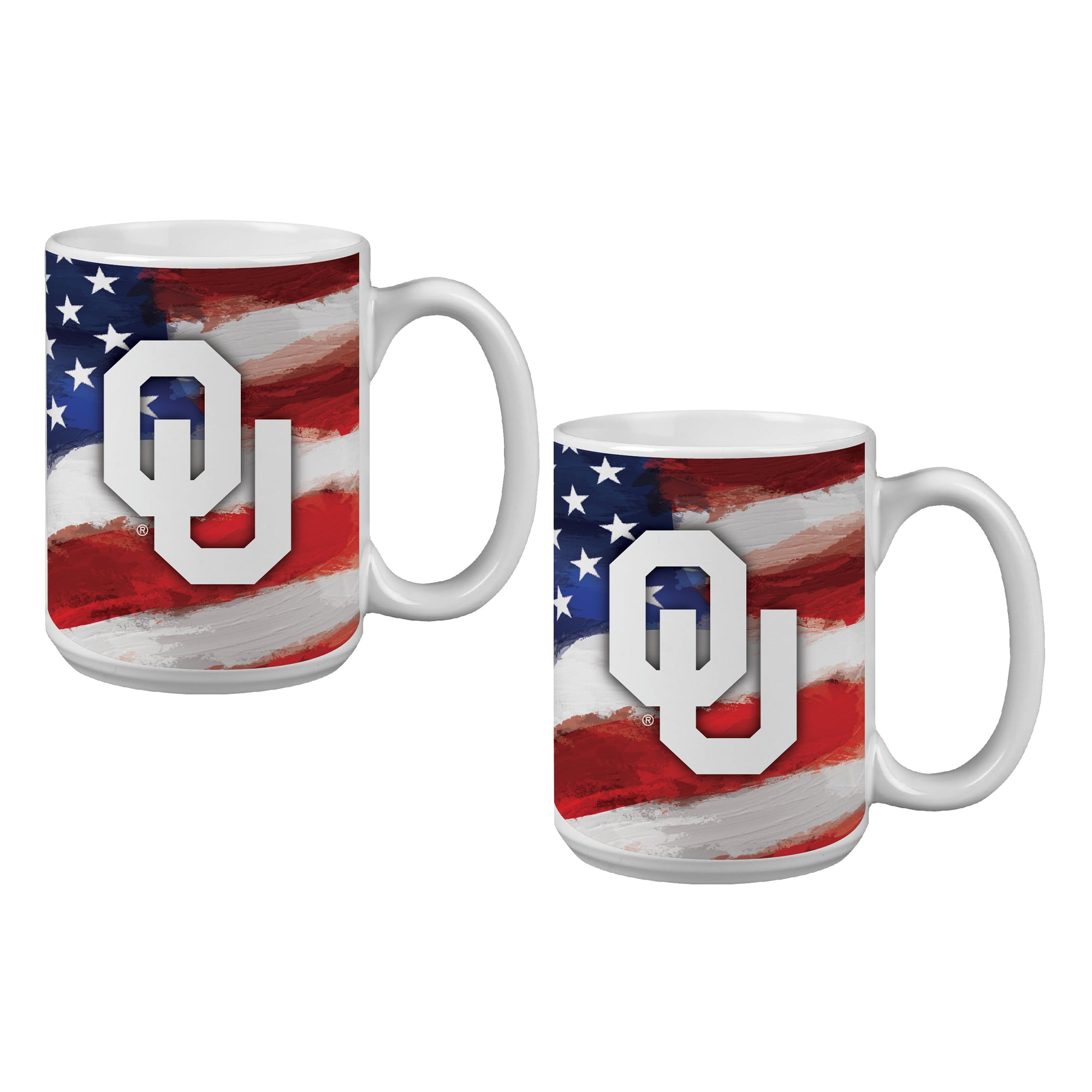 Oklahoma Sooners  Two-Pack 15oz. Americana Mug Set