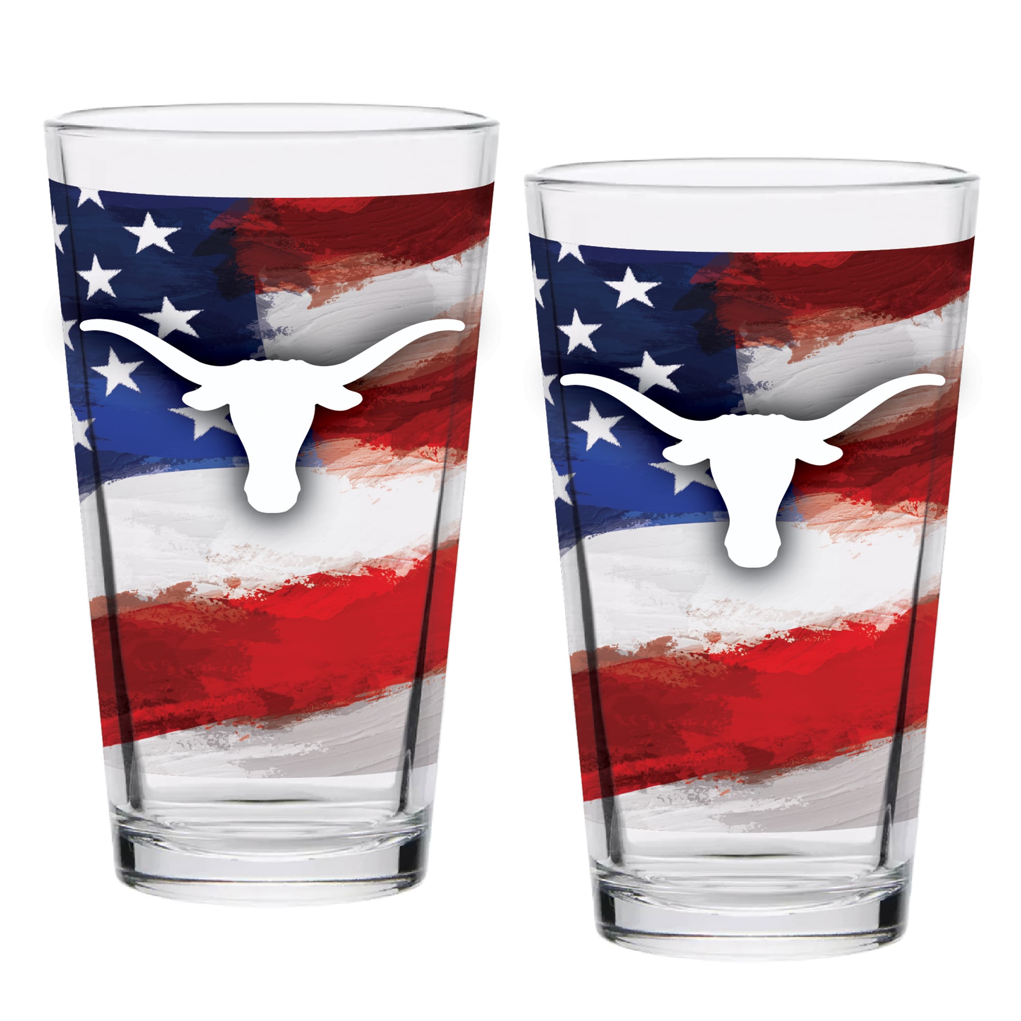 Texas Longhorns  Two-Pack 16oz. Americana Pint Glass Set