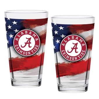 Alabama Crimson Tide  Two-Pack 16oz. Americana Pint Glass Set