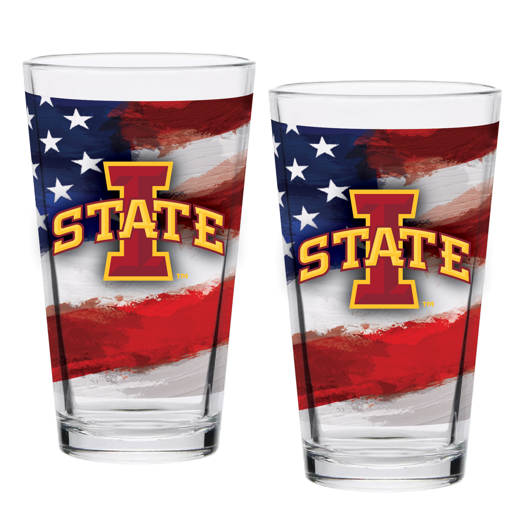 Iowa State Cyclones  Two-Pack 16oz. Americana Pint Glass Set