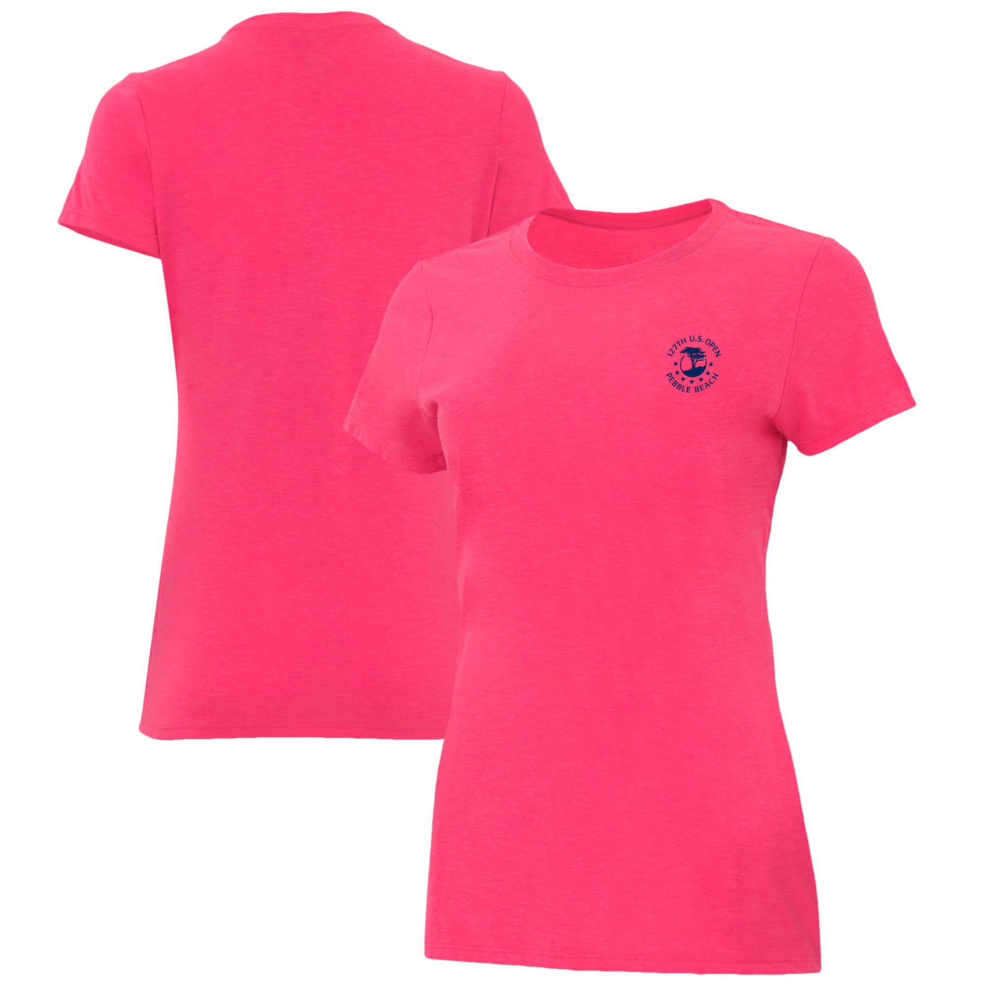 Women’s 2027 U.S. Open Ahead Pink Tri-Blend Danby Crest T-Shirt Women’s 2027 U.S. Open Ahead Pink Tri-Blend Danby Crest T-Shirt