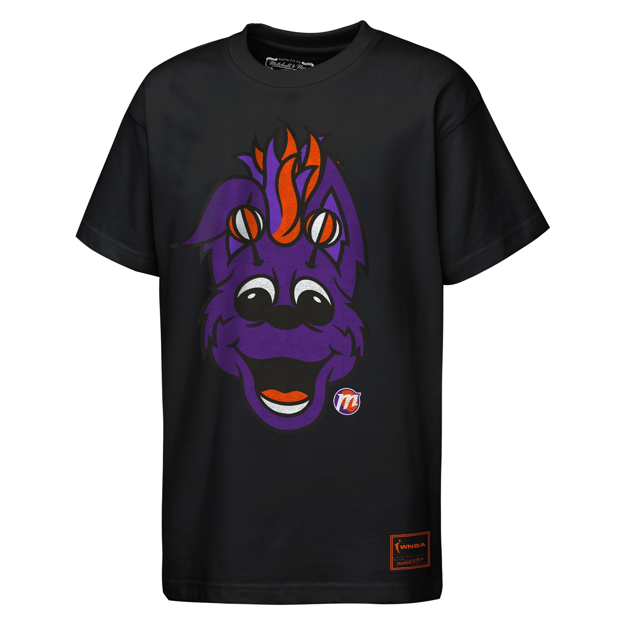 Youth Mitchell & Ness  Black Phoenix Mercury Mascot Big Face Heavyweight T-Shirt