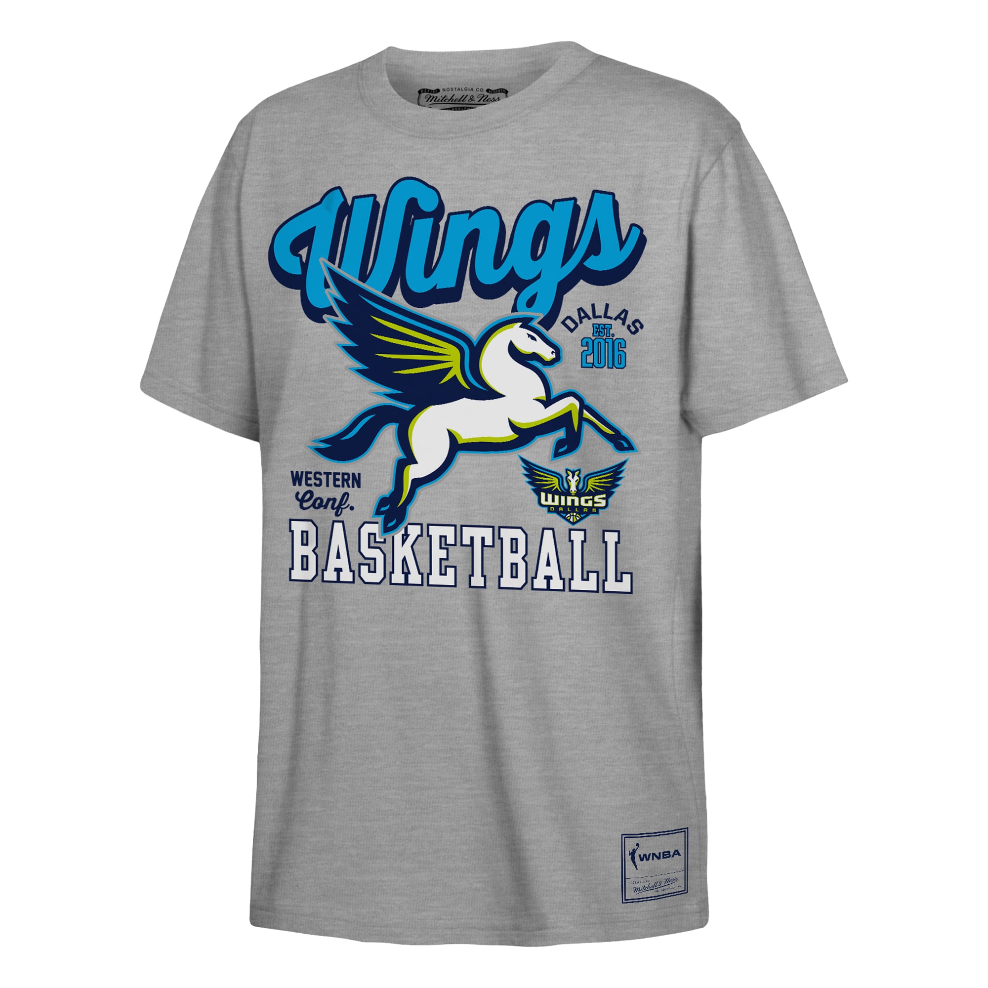 Youth Mitchell & Ness Heather Gray Dallas Wings That Girl T-Shirt