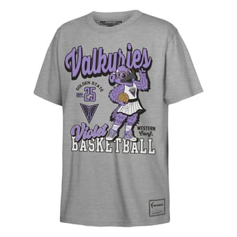 Youth Mitchell & Ness  Heather Gray Golden State Valkyries That Girl T-Shirt