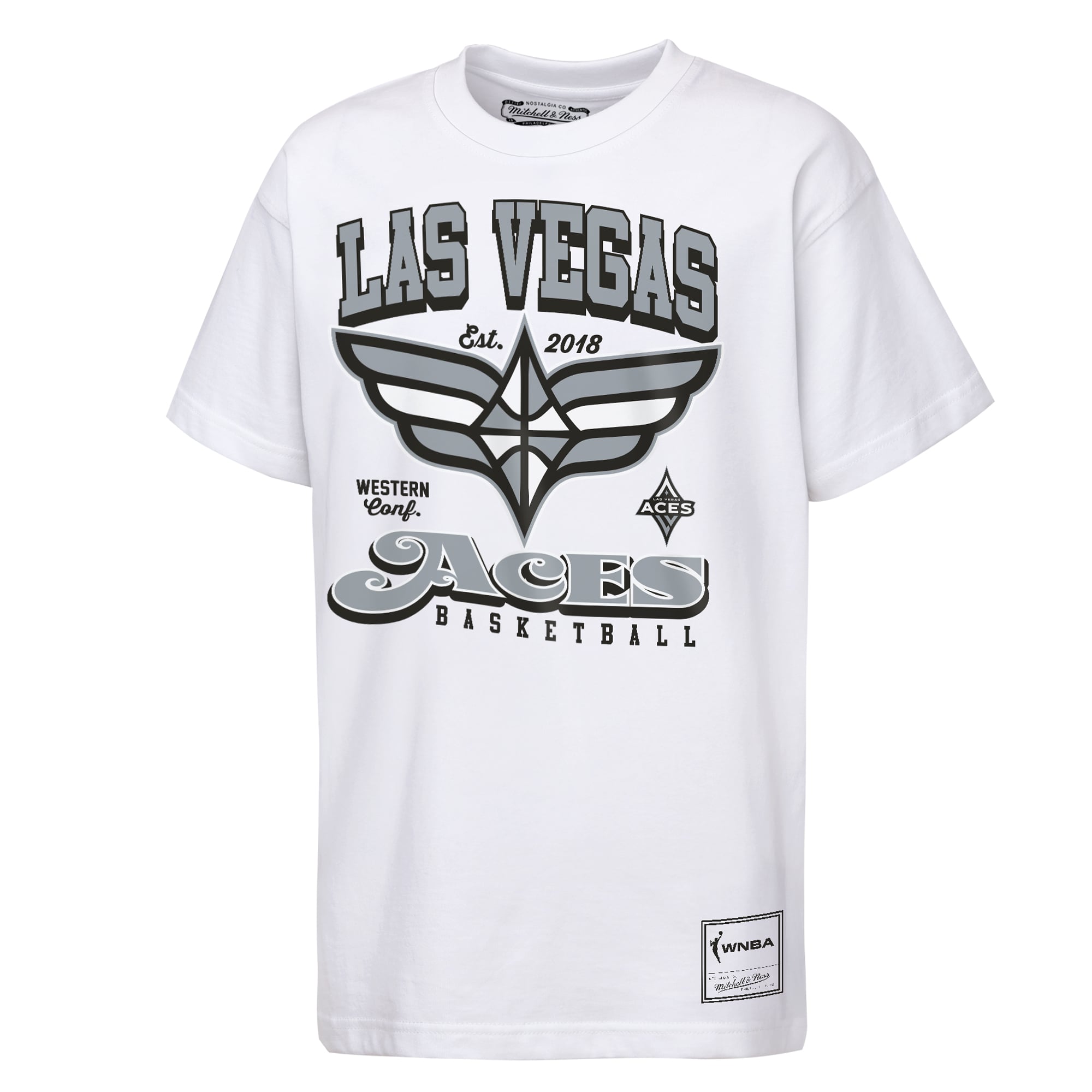 Youth Mitchell & Ness  White Las Vegas Aces Land of the Free T-Shirt