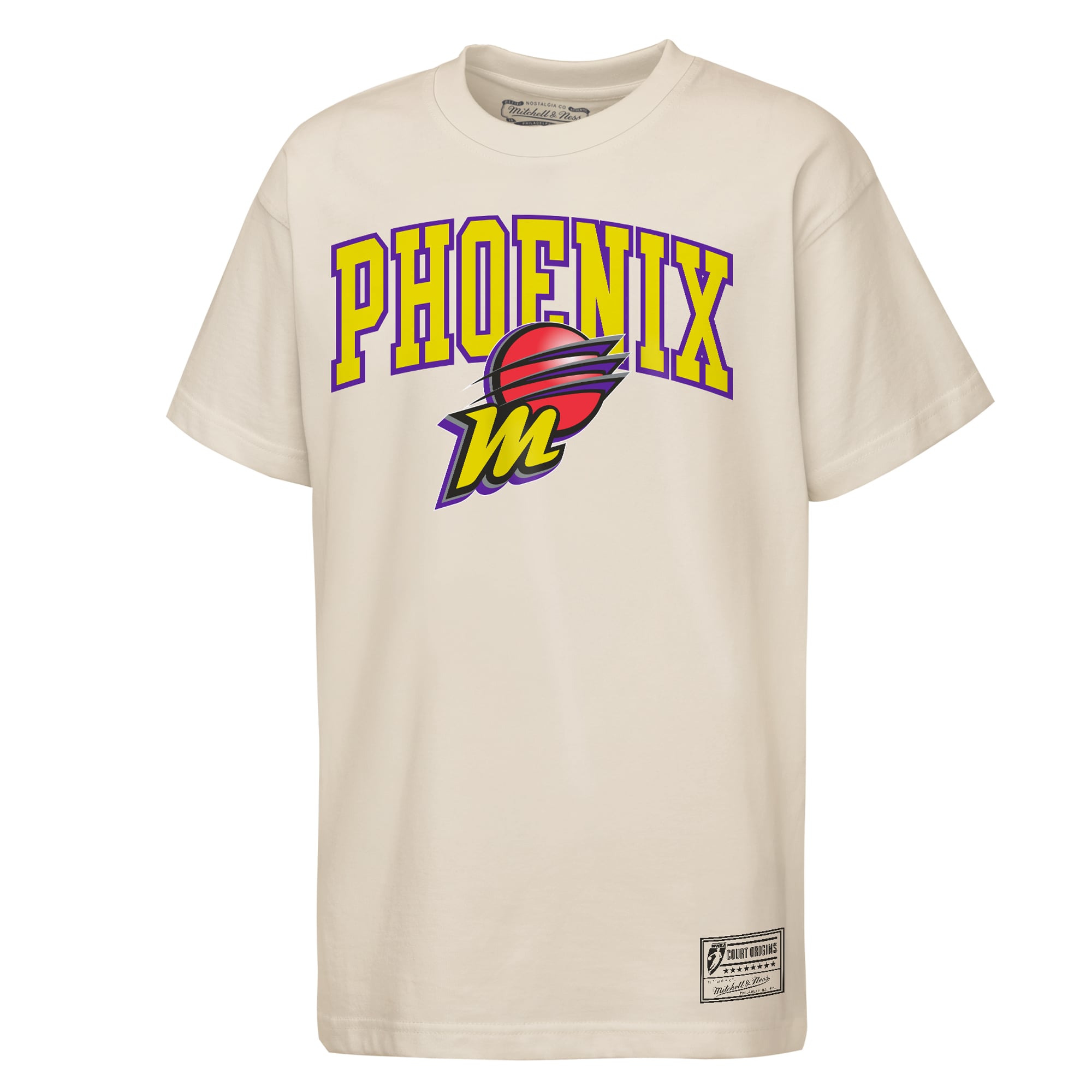 Youth Mitchell & Ness Cream Phoenix Mercury Court Royalty T-Shirt