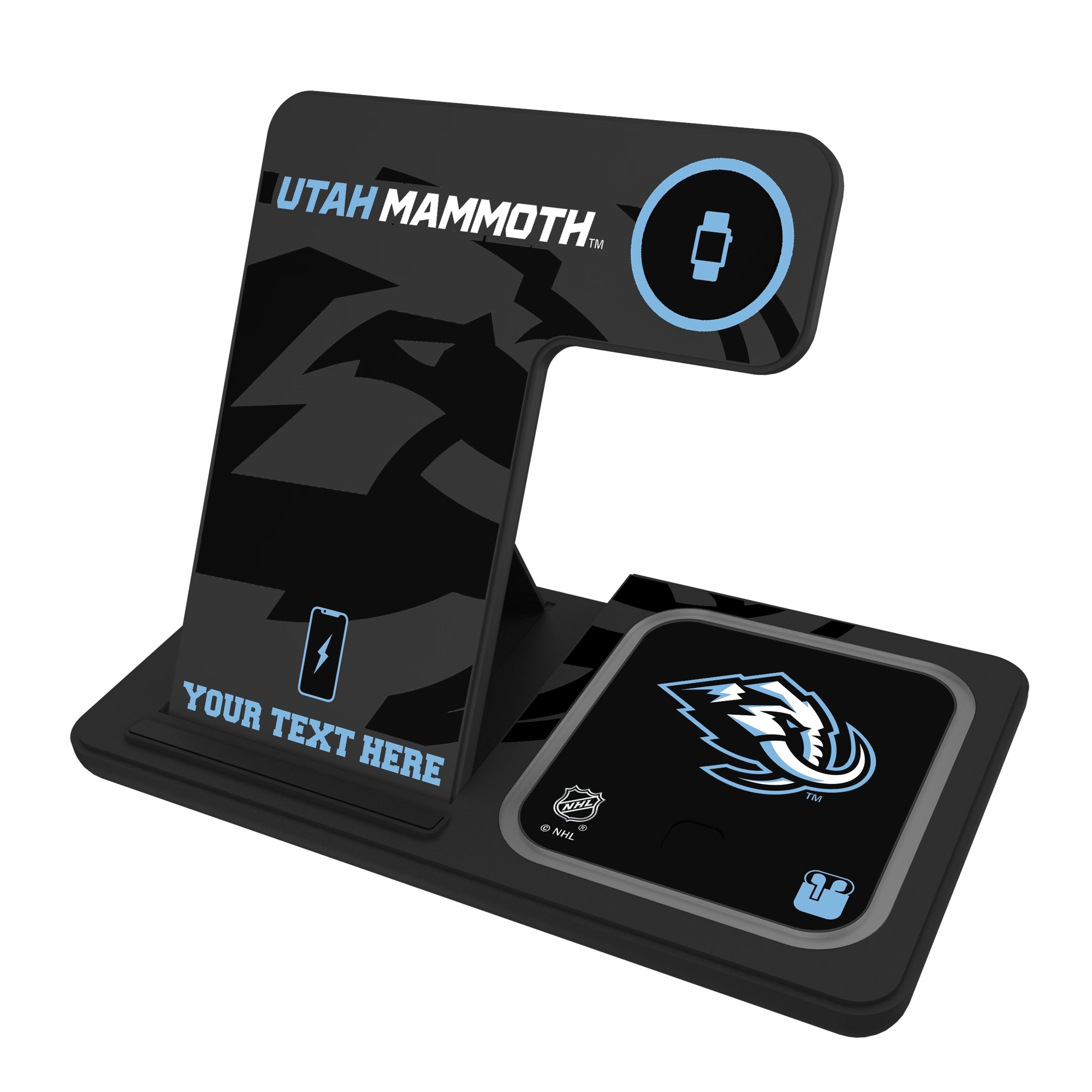 Keyscaper Utah Mammoth Personalized Tilt 3-in-1 Charging Station