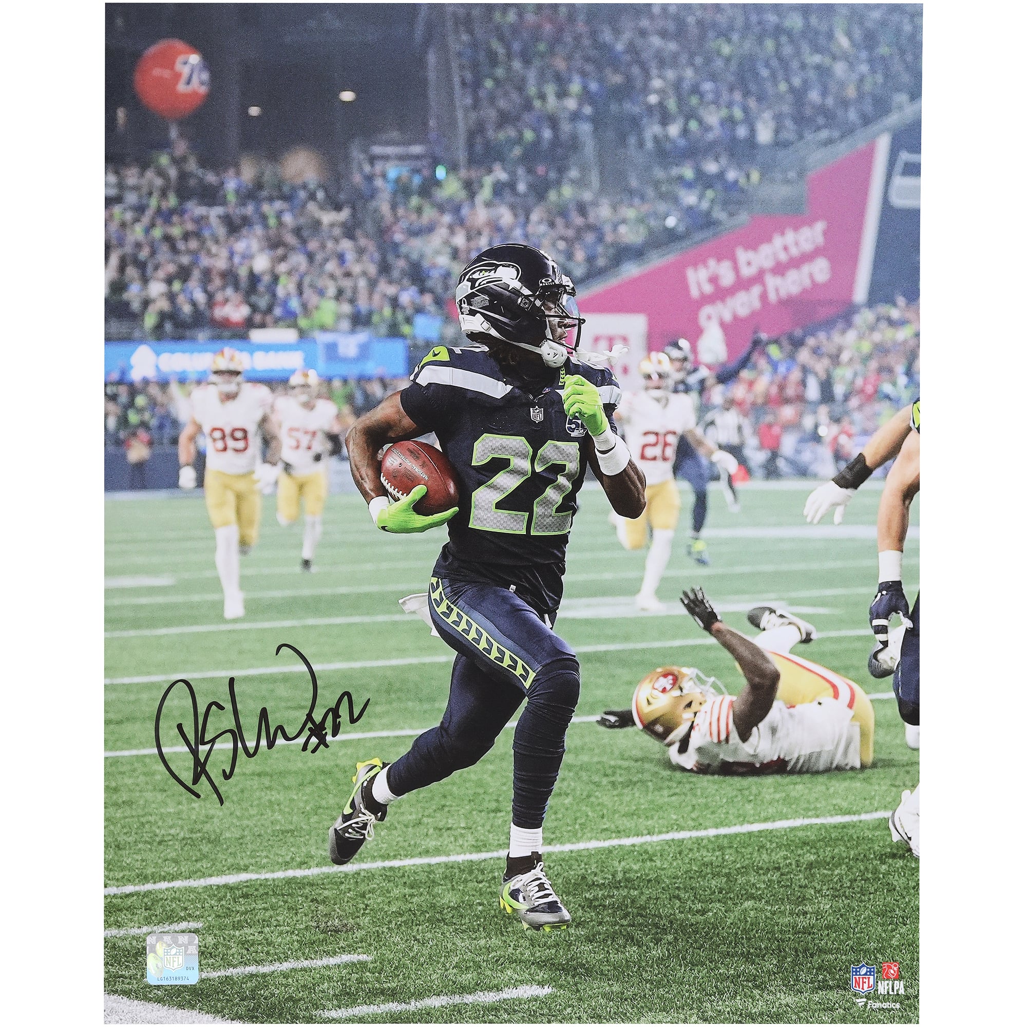 Rashid Shaheed Seattle Seahawks Autographed 16" x 20" 2026 NFC Divisional Round Kickoff Return Touchdown vs. San Francisco 49ers Photograph