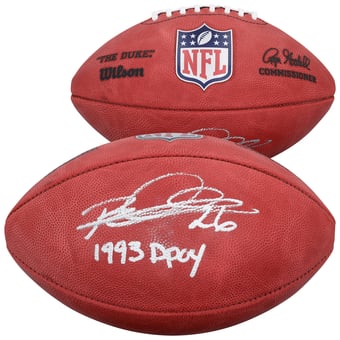 "Rod Woodson Pittsburgh Steelers Autographed Duke Full Color Football with ""1993 DPOY"" Inscription"