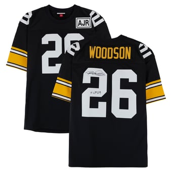 "Rod Woodson Pittsburgh Steelers Autographed Black Mitchell & Ness Authentic Jersey with ""HOF 09"" Inscription"