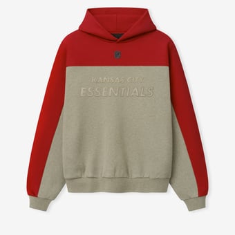 Unisex Fear of God x NFL Heather Gray/Red Kansas City Chiefs 90s Relaxed Hoodie