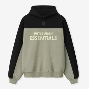 Unisex Fear of God x NFL Heather Gray/Black Pittsburgh Steelers 90s Relaxed Hoodie