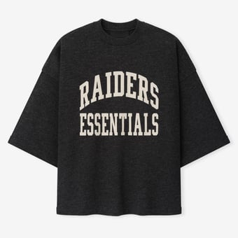 Unisex Fear of God x NFL Dark Heather Gray Las Vegas Raiders Merch T-Shirt