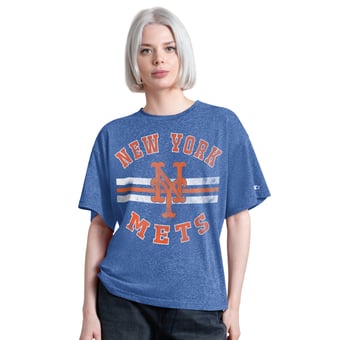 Women's Starter  Royal New York Mets Jump Shot Boyfriend Tri-Blend T-Shirt