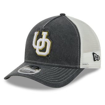 Unisex New Era Green Oregon Ducks Faded A-Frame 9FORTY Adjustable Trucker Hat