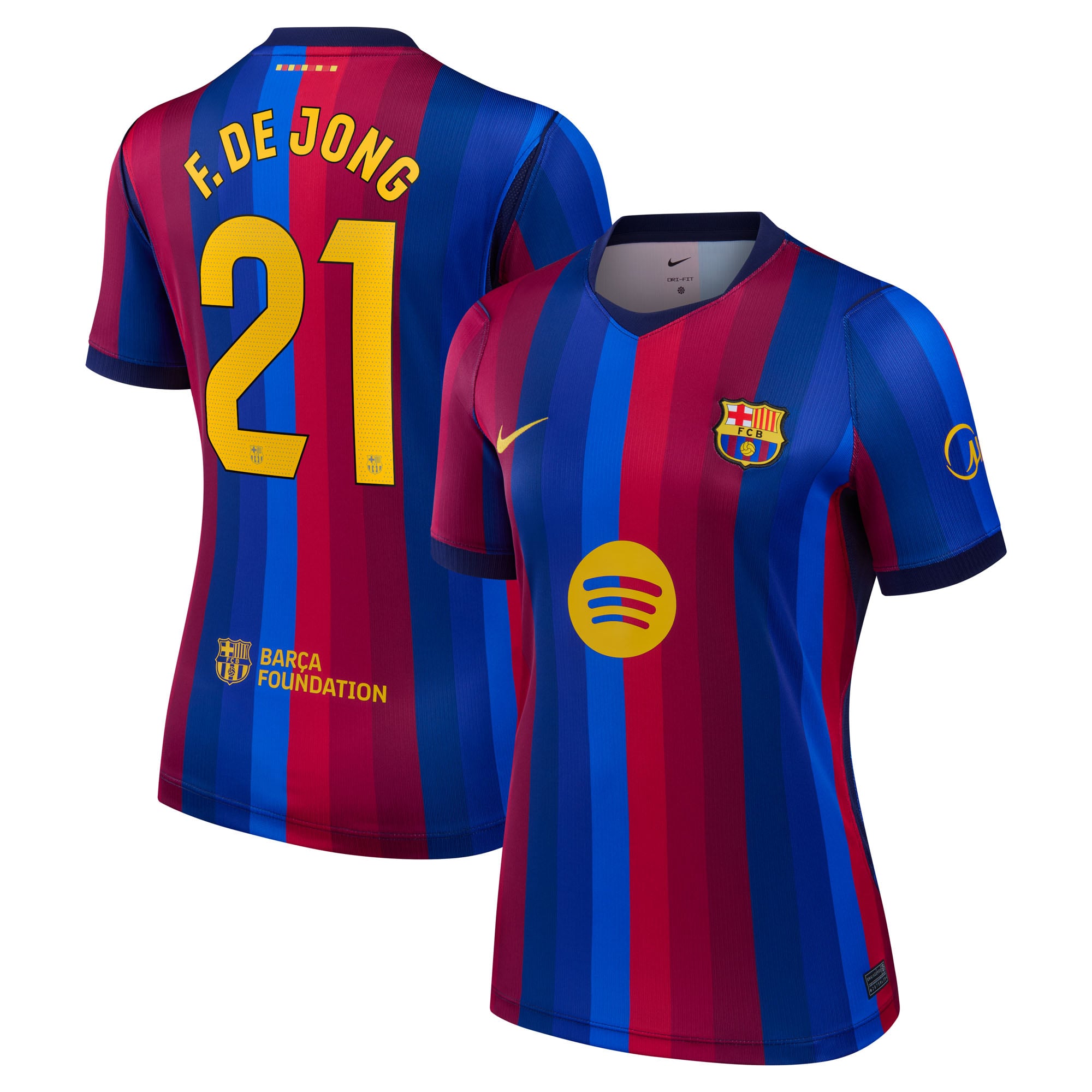 Women's Nike Frenkie de Jong Red Barcelona 2026/27 Home Stadium Replica Jersey