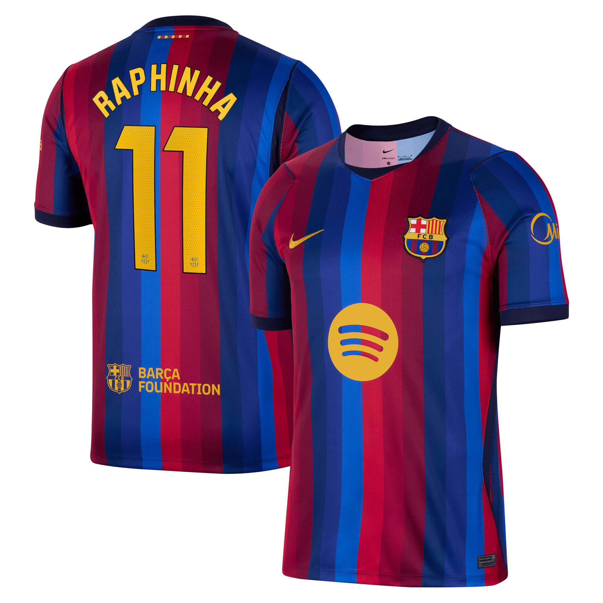 Men's Nike Raphinha Red Barcelona 2026/27 Home Stadium Replica Jersey