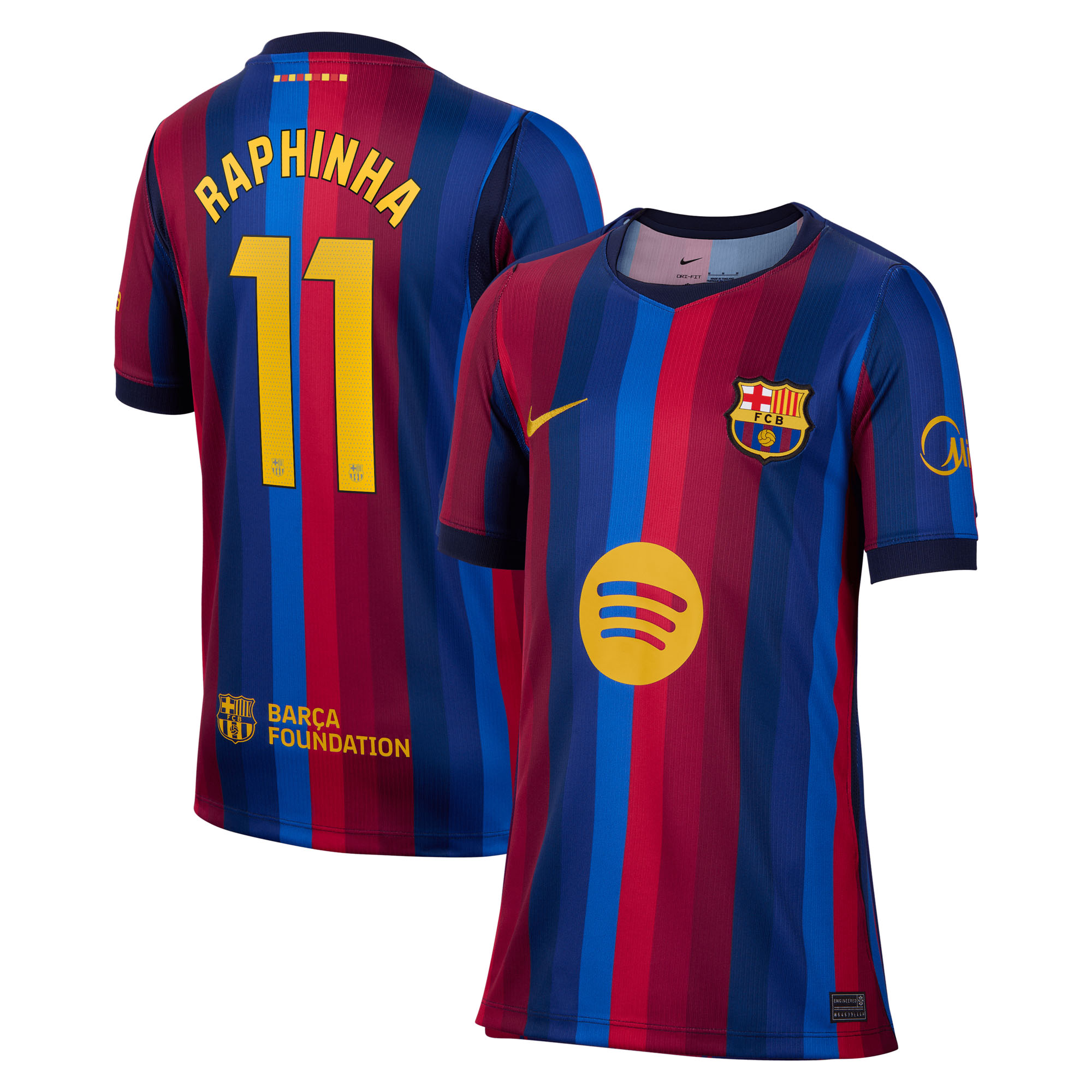Youth Nike Raphinha Red Barcelona 2026/27 Home Stadium Replica Jersey