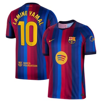 Men's Nike Lamine Yamal Red Barcelona 2026/27 Home Stadium Replica Jersey