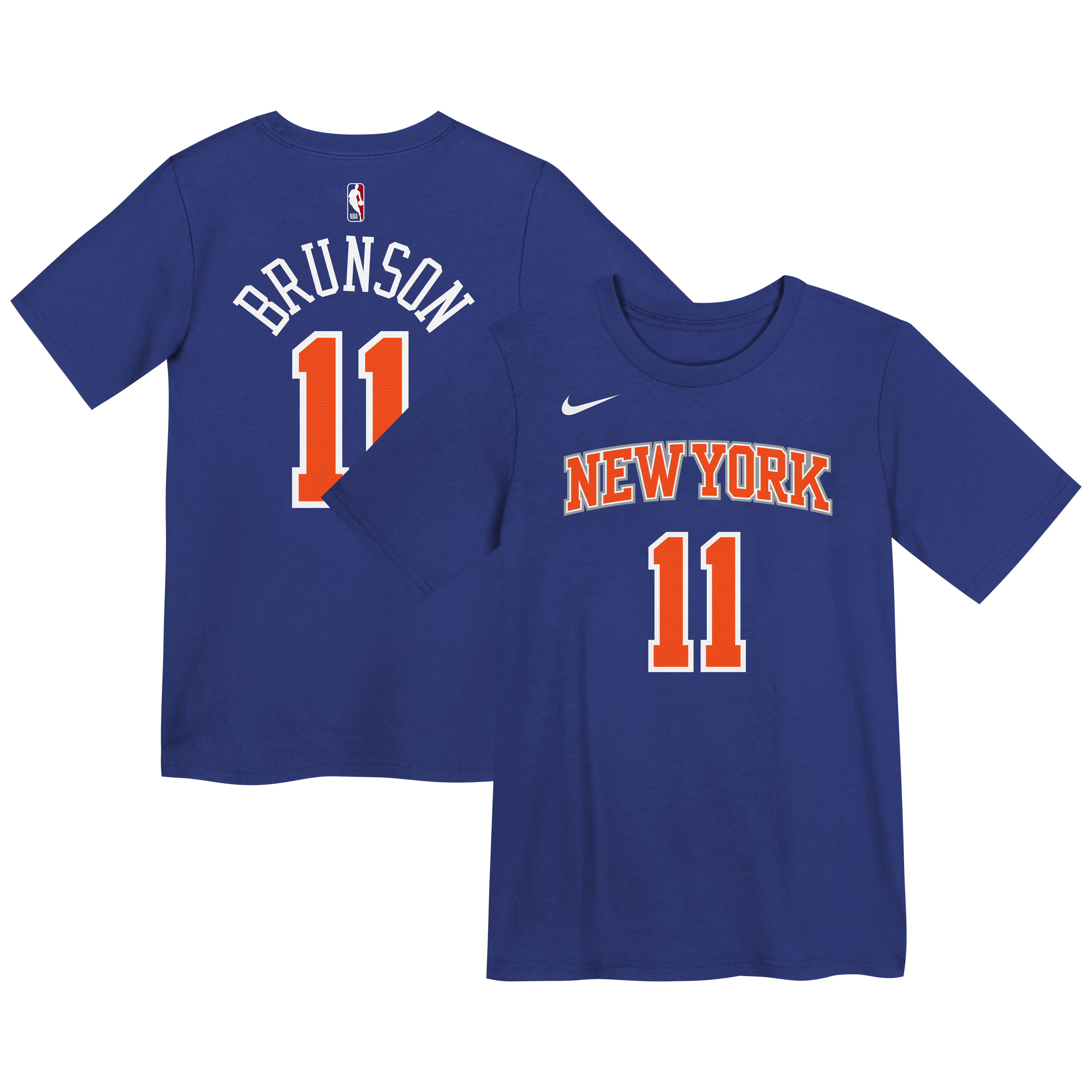 Preschool Nike Jalen Brunson Blue New York Knicks Icon Name & Number T-Shirt