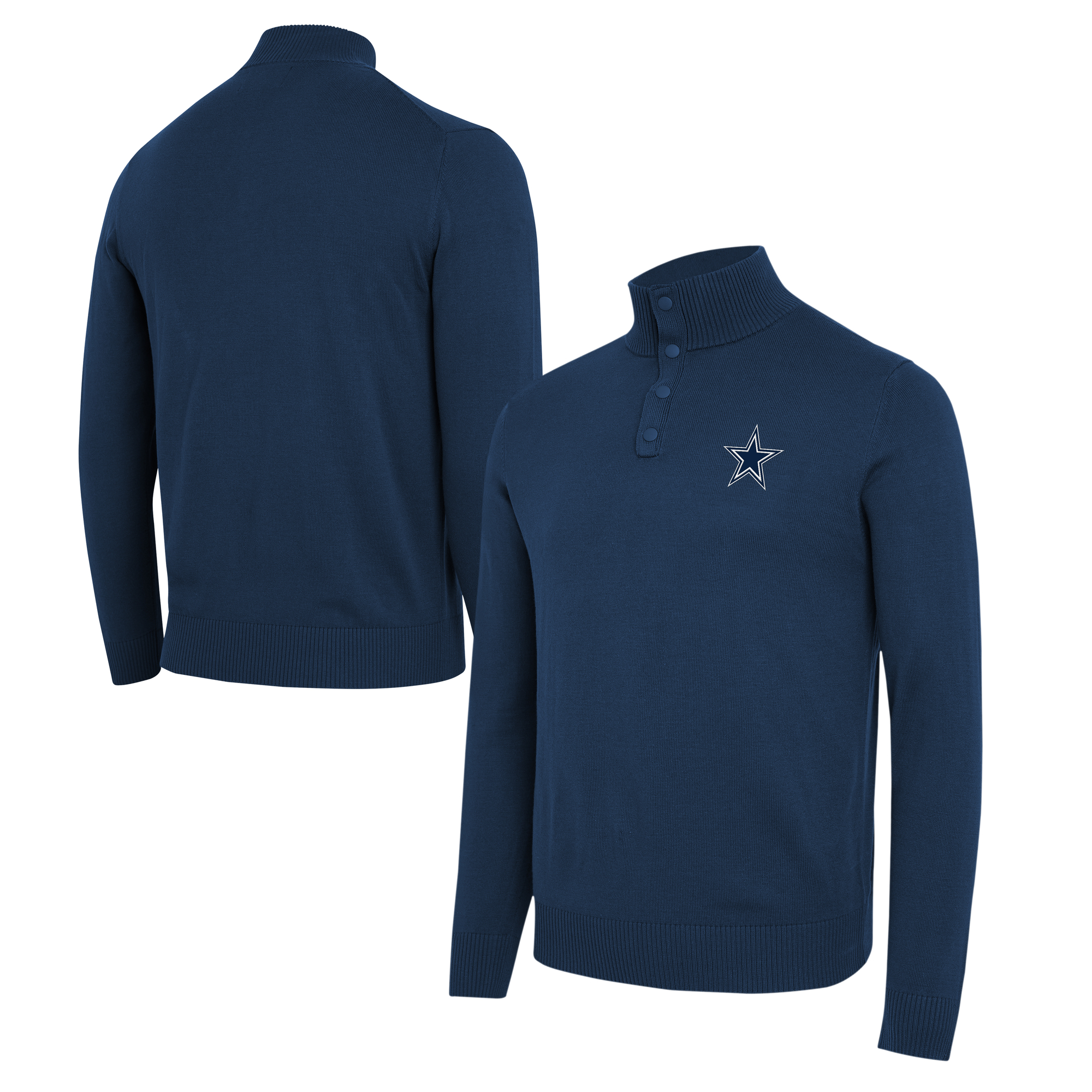 Men's J. Palmer Navy Dallas Cowboys Sideline Quarter-Snap Sweater