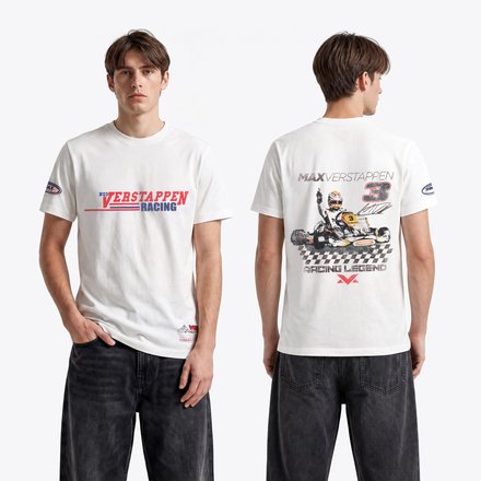 Verstappen Racing x Mitchell & Ness Karting Tee - Off White - Unisex