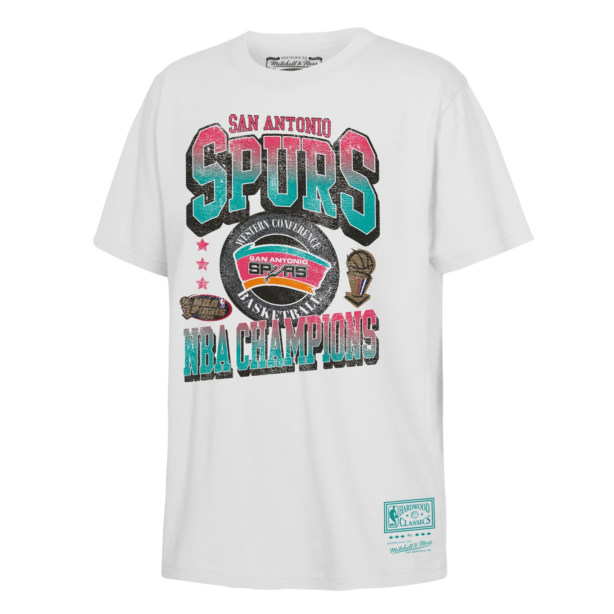 Youth Mitchell & Ness  White San Antonio Spurs 1999 NBA Finals City of Champions T-Shirt