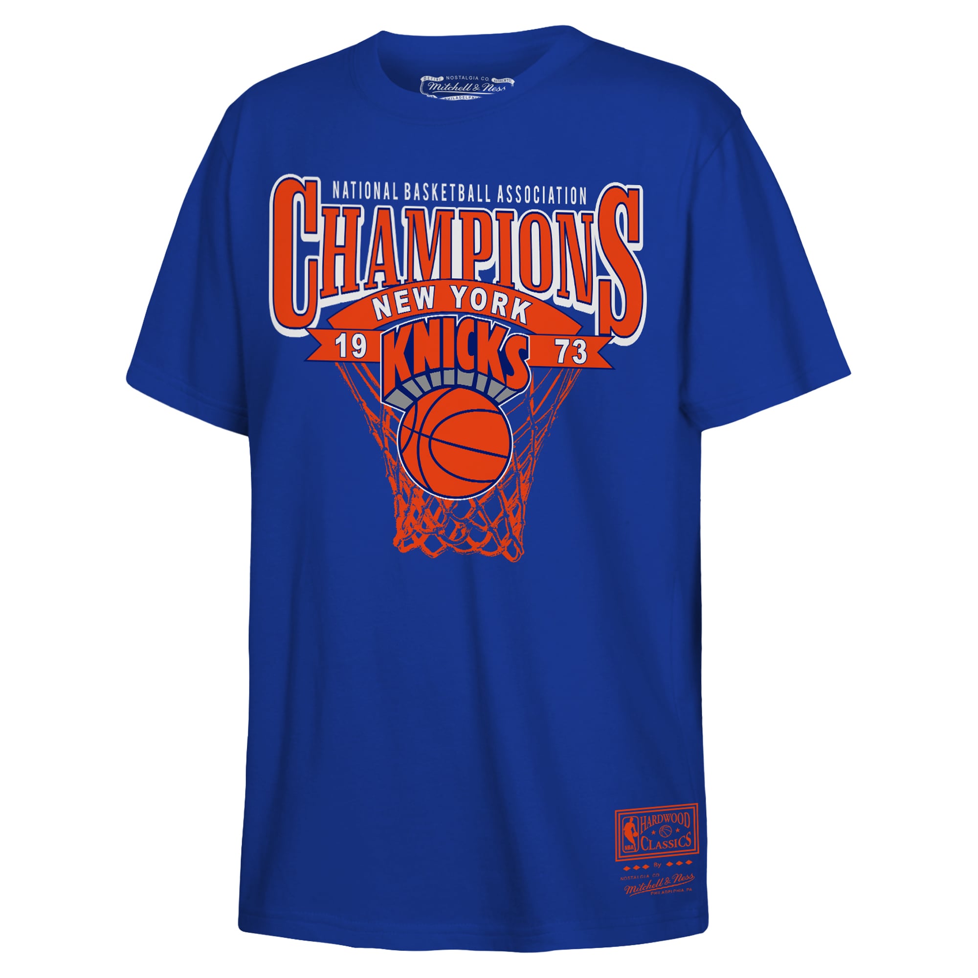 Youth Mitchell & Ness Blue New York Knicks 1973 NBA Champions T-Shirt