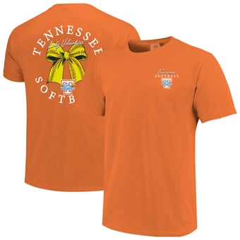 Women's Image One  Tennessee Orange Tennessee Volunteers Comfort Colors Softball Bow T-Shirt
