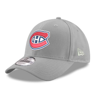 Men's New Era Gray Montreal Canadiens 9FORTY Adjustable Hat
