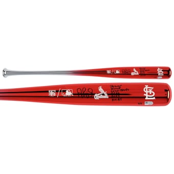 Albert Pujols St. Louis Cardinals Autographed Big Time Bats Chrome Bat with Multiple Inscriptions