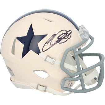 CeeDee Lamb Dallas Cowboys Autographed Riddell Retro Speed Mini Helmet
