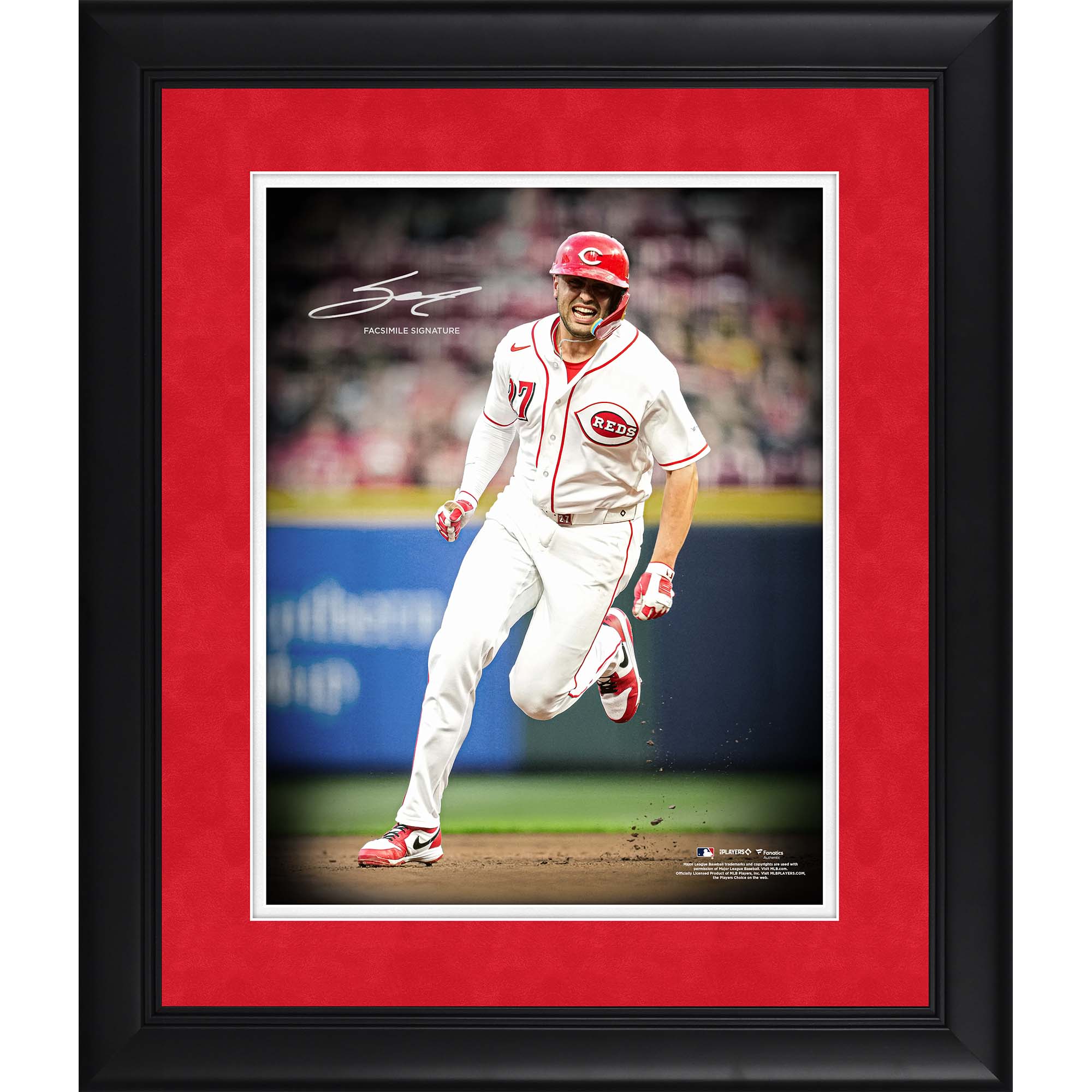 Sal Stewart Cincinnati Reds Facsimile Signature Framed 11" x 14" Spotlight Photograph