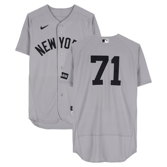 Elmer Rodriguez New York Yankees Game-Used #71 Gray Nike Jersey vs. Texas Rangers on April 29, 2026 - MLB Debut