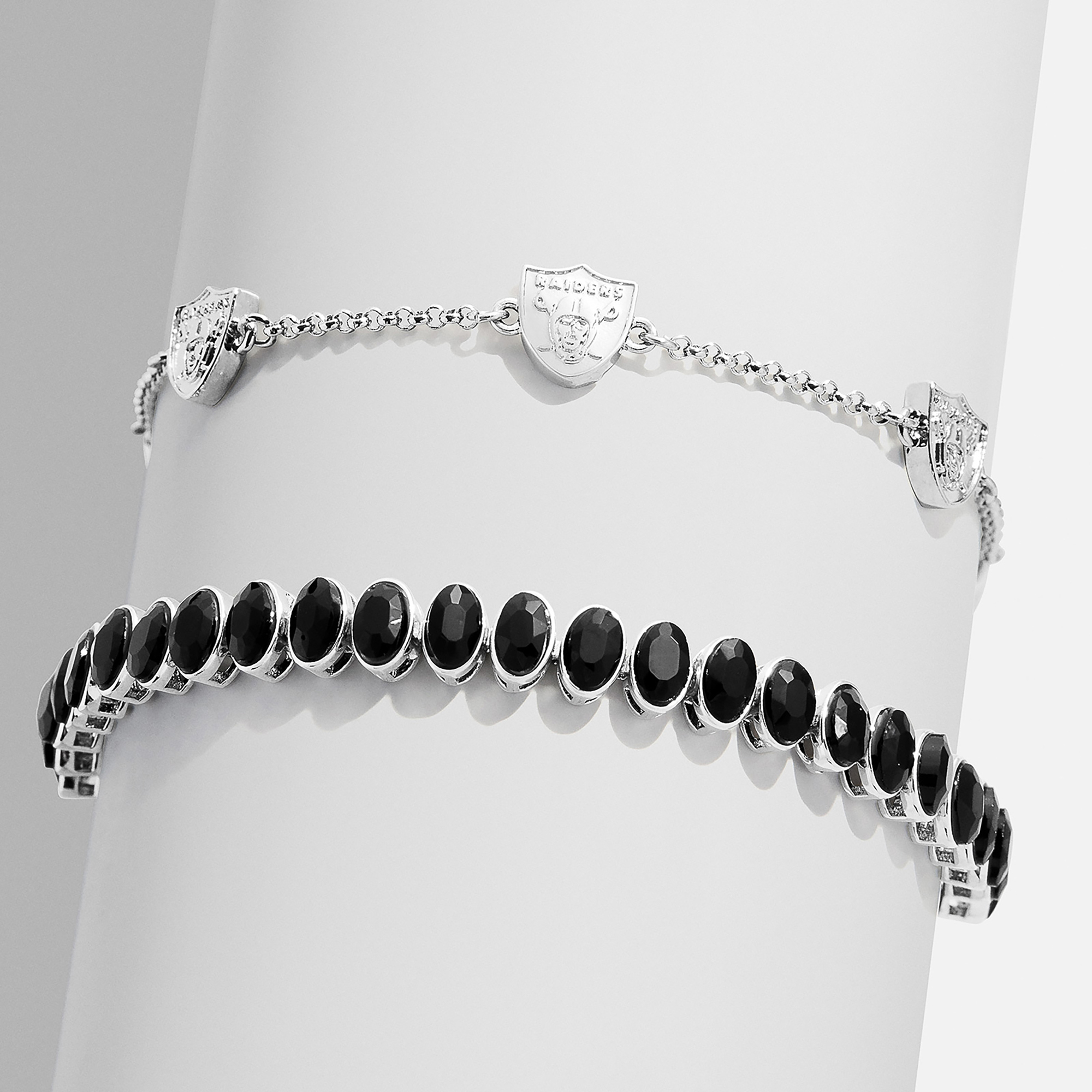 BaubleBar Las Vegas Raiders Set of Two Tennis Bracelets