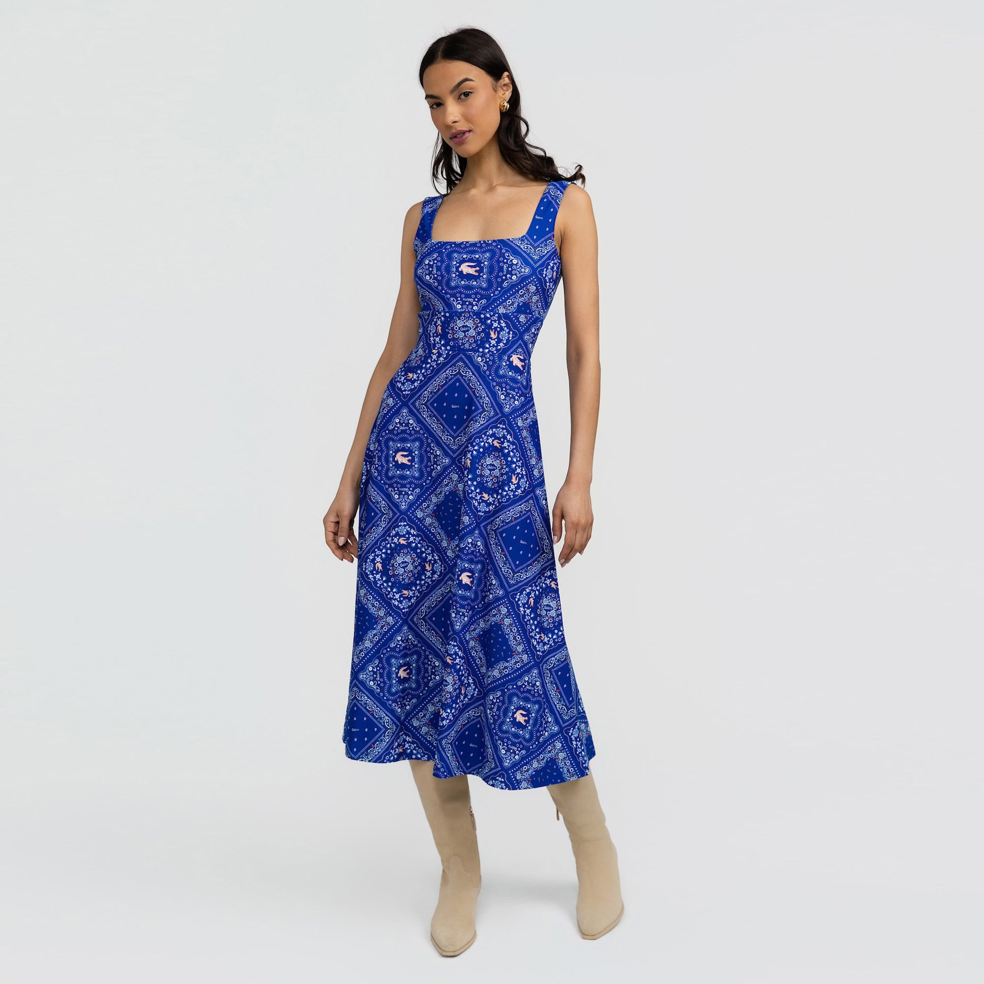 Women's Smith & Quinn Royal Florida Gators Deidra Bandana Print Maxi Dress