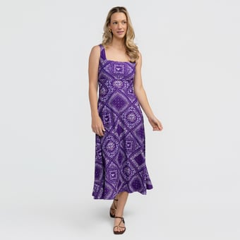 Women's Smith & Quinn Purple LSU Tigers Deidra Bandana Print Maxi Dress