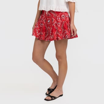 Women's Smith & Quinn Red Georgia Bulldogs Avery Bandana Print Skort