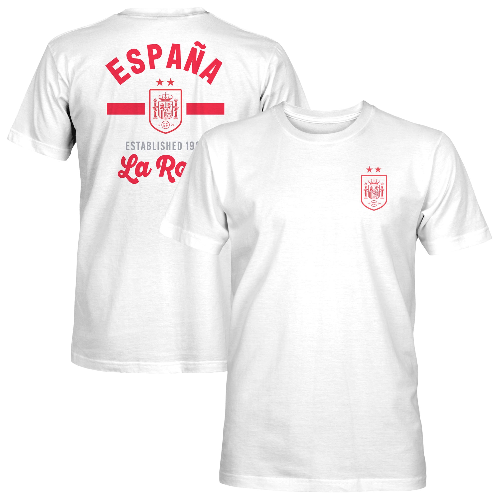 Men's 1863FC White Spain National Team Bars T-Shirt
