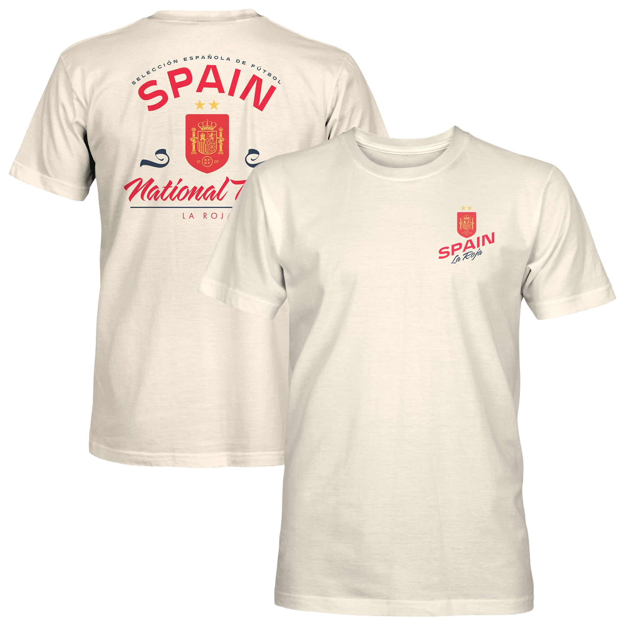 Men's 1863FC Cream Spain National Team Team Flourish T-Shirt
