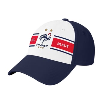 Men's 1863FC White/Navy France National Team Striped Band Adjustable Hat