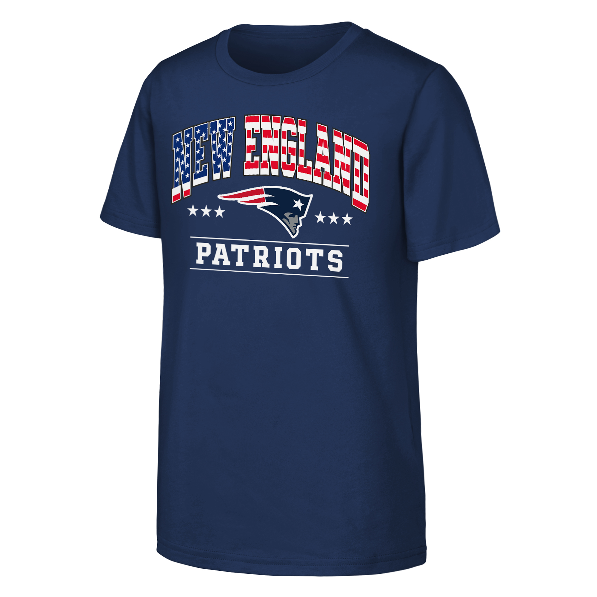 Youth Navy New England Patriots Americana Arch T-Shirt