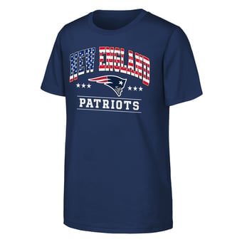 Youth  Navy New England Patriots Americana Arch T-Shirt